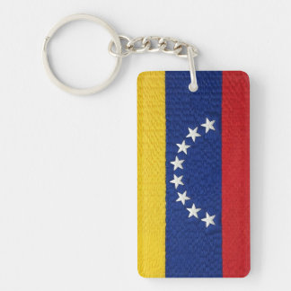 Venezuelan flag embroidery style design is transla key ring