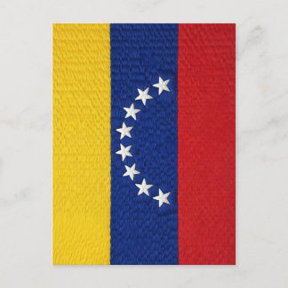 Venezuelan flag embroidery style design is transla postcard