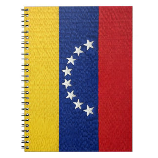 Venezuelan flag embroidery style design notebook