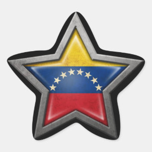 Venezuelan Flag Star on Black Sticker