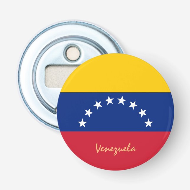 Venezuelan Flag & Venezuela party /sports drink Bottle Opener (Front)
