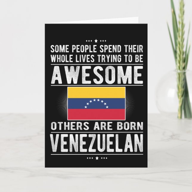 Venezuelan Flag Venezuela Proud Venezuelan Roots Card (Front)