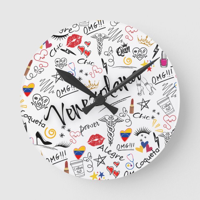 Venezuelan General Medical | Professional Pride Round Clock (Front)
