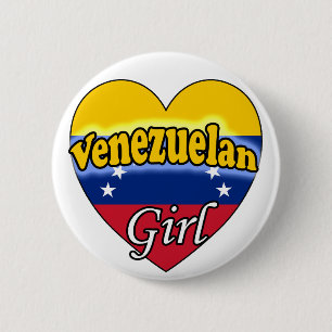 Venezuelan  Girl 6 Cm Round Badge