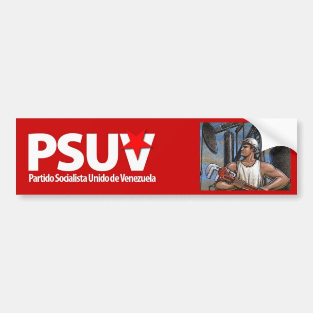 venezuelan socialist party hugo chavez bumper sticker (Front)