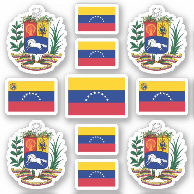 Venezuelan state symbols / coat of arms and flag (Front)