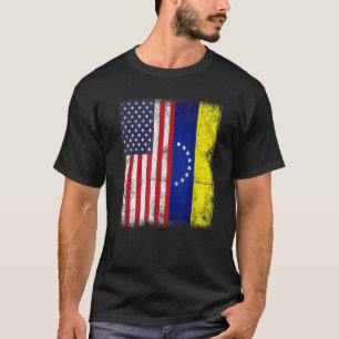 Venezuelan Us Flag Patriotic American  Caracas Ven T-Shirt