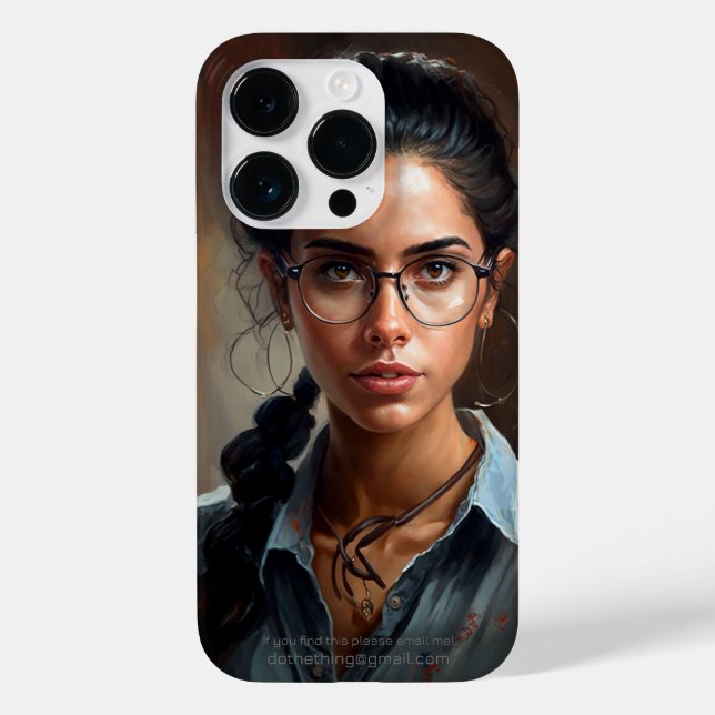 Venezuelan Woman Portrait Oil Painting Case-Mate iPhone Case (Back)