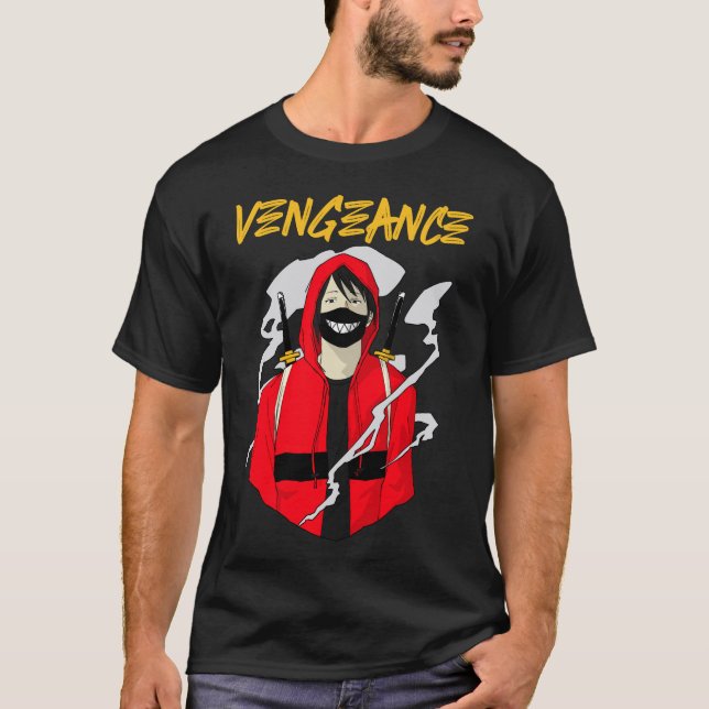 Vengeance – Dark Anime Samurai T-Shirt (Front)