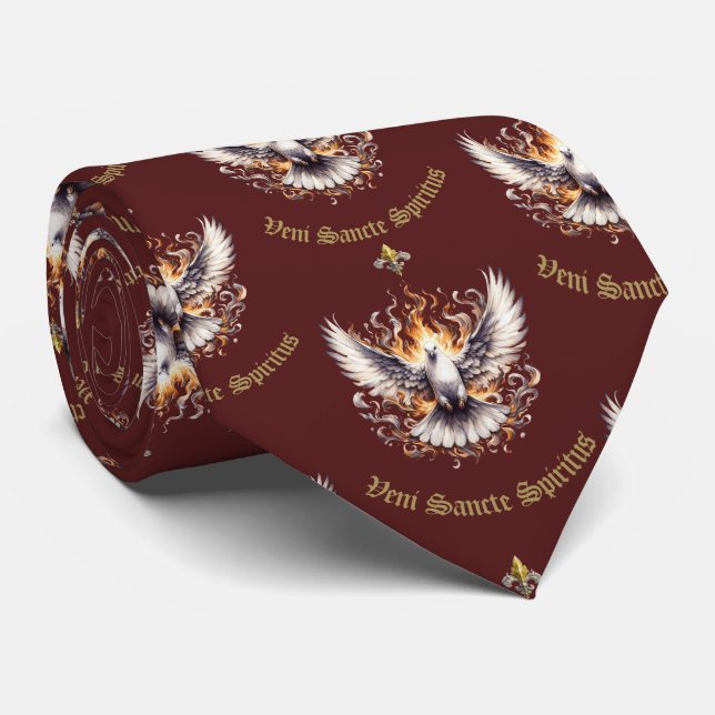 Veni Sancte Spiritus Come Holy Spirit  Tie (Rolled)