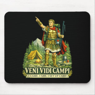 Veni Vidi Cam Funny Camng Roman Soldier Latin Mouse Mat