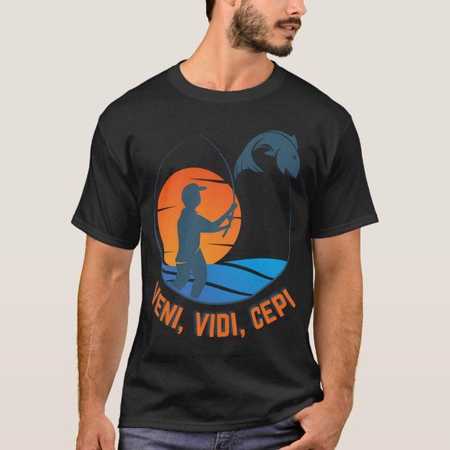 Veni, Vidi, Cepi â€“ Funny Fishing Shirt for Angle (Front)