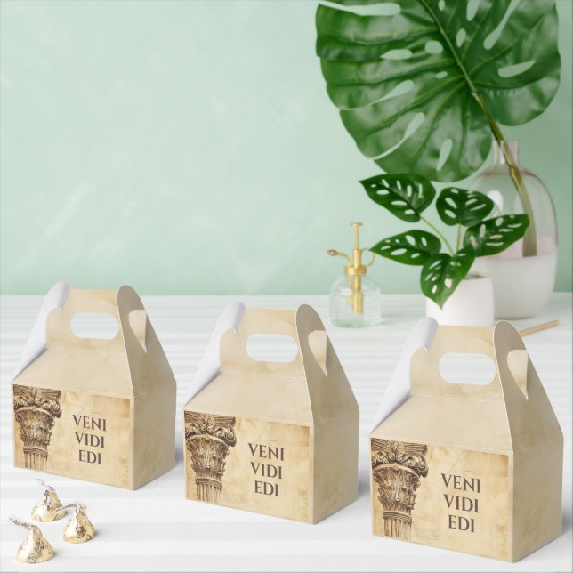 Veni Vidi Edi Funny Ancient Rome Latin Saying Favour Box (Multiple)