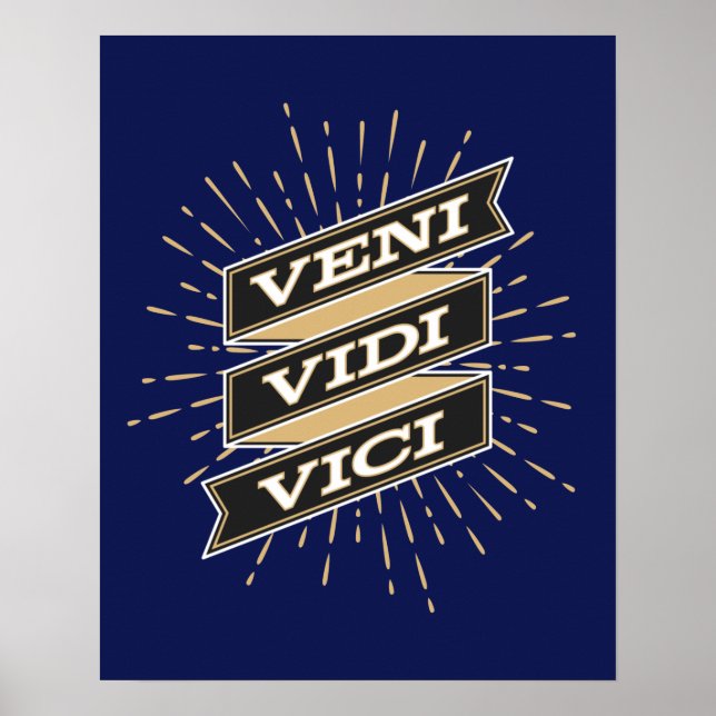 Veni Vidi Vici Blue Poster (Front)