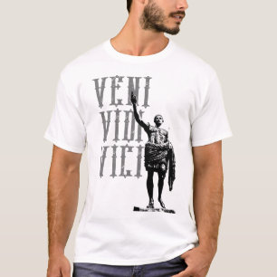 Veni Vidi Vici Caesar Motivational Quote Mens T-Shirt