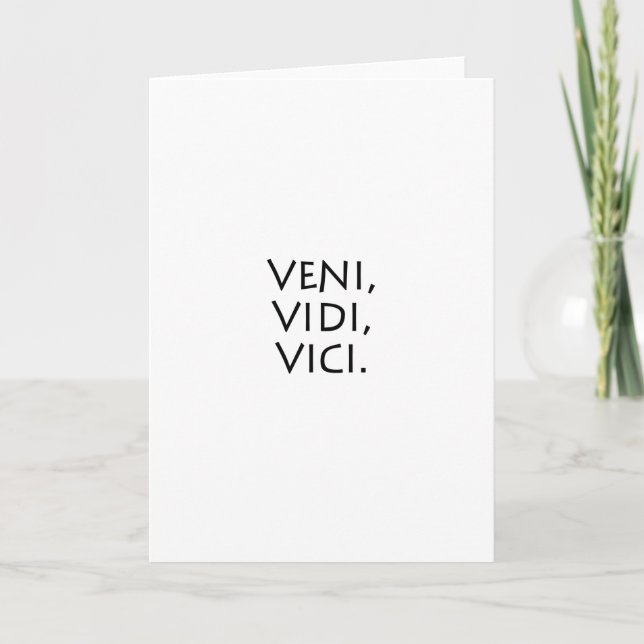 Veni vidi vici card (Front)