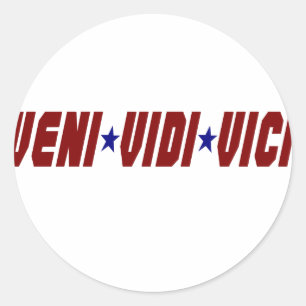 Veni Vidi Vici Classic Round Sticker