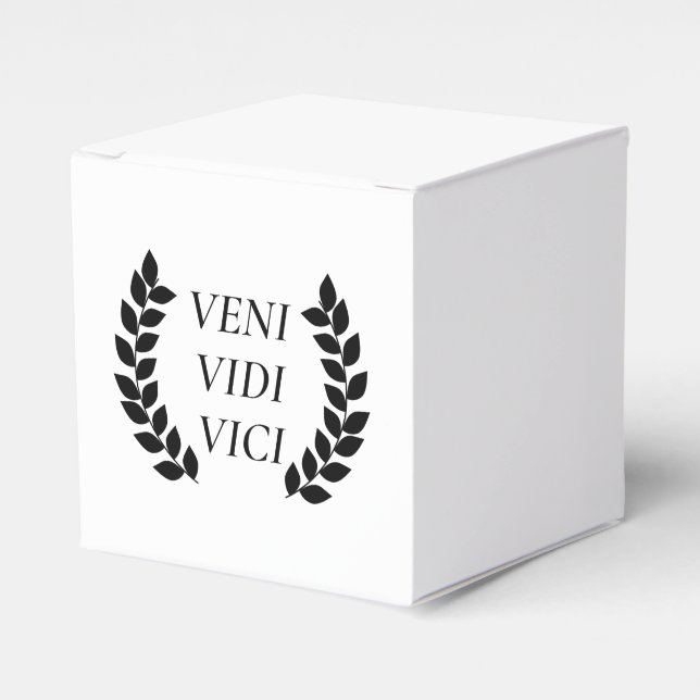 Veni Vidi Vici Favour Box (Front Side)