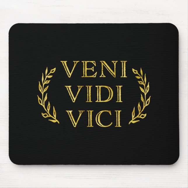 Veni Vidi Vici Funny Game Winner Mouse Mat (Front)