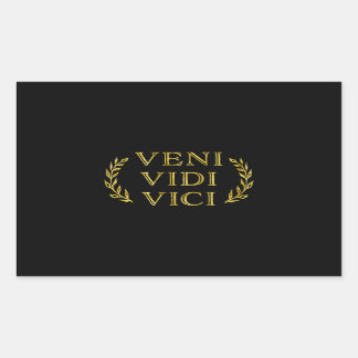 Veni Vidi Vici Funny Game Winner Rectangular Sticker
