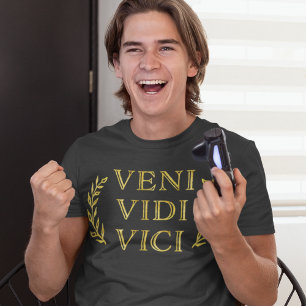 Veni Vidi Vici Funny Gamer Athlete or Graduate T-Shirt