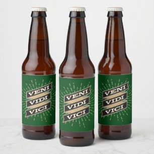 Veni Vidi Vici Green Beer Bottle Label