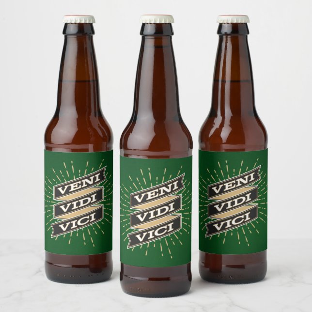 Veni Vidi Vici Green Beer Bottle Label (Bottles)