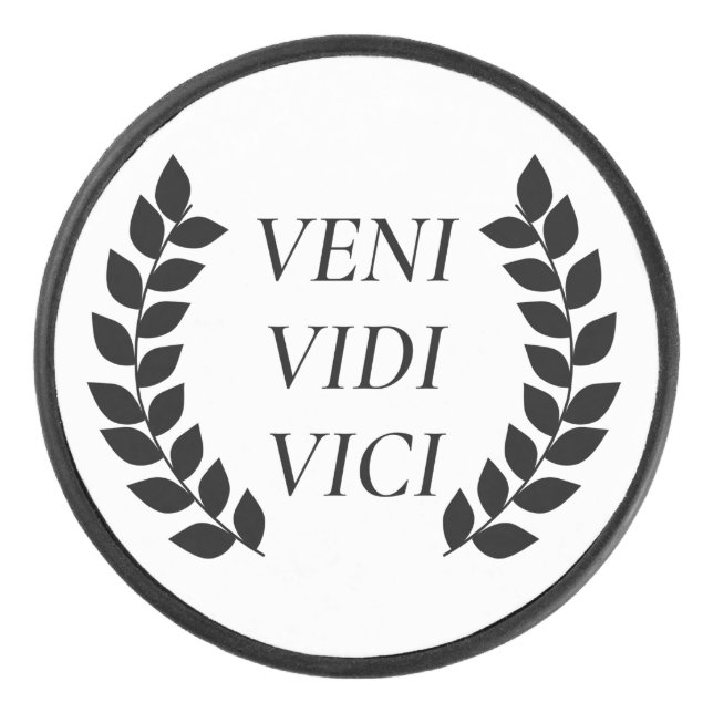 Veni Vidi Vici Hockey Puck (Front)