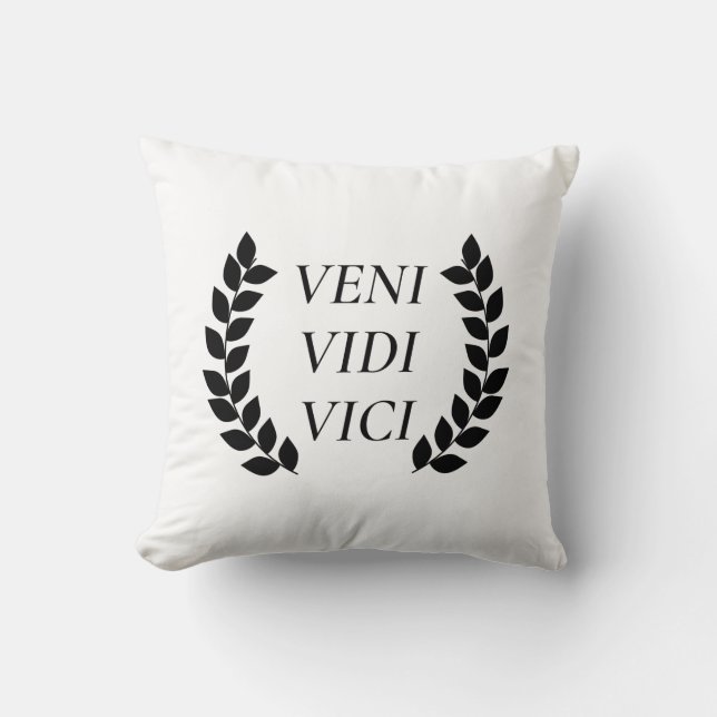 Veni Vidi Vici I Came I Saw I Conquered Cushion (Front)