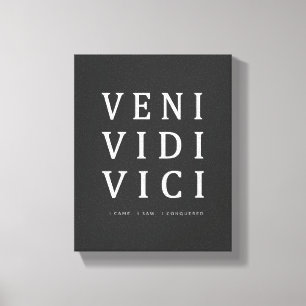 Veni Vidi Vici   Inspirational Quote Wall Art