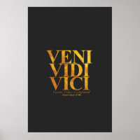 Veni Vidi Vici Julius Caesar Latin Quote.