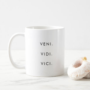 Veni Vidi Vici Quote Elegant Minimalist Template Coffee Mug