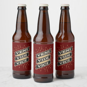 Veni Vidi Vici Red Beer Bottle Label