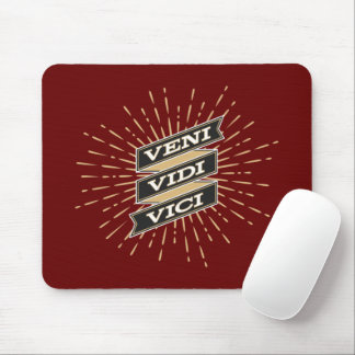 Veni Vidi Vici Red Mouse Mat
