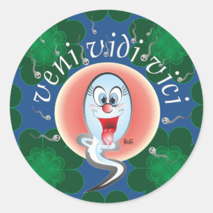 Veni Vidi Vici saw and won Classic Round Sticker