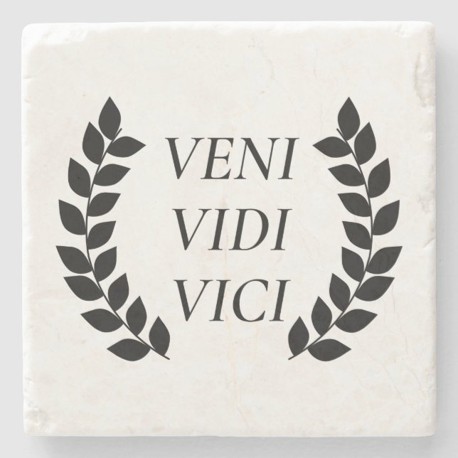 Veni Vidi Vici Stone Coaster (Front)