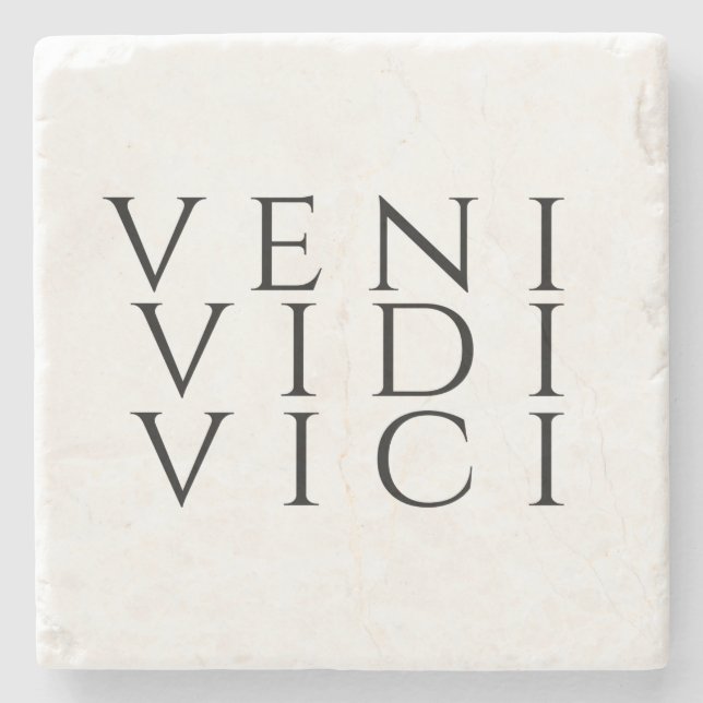 Veni Vidi Vici Stone Coaster (Front)