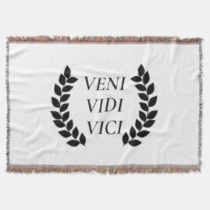 Veni Vidi Vici Throw Blanket