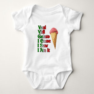 Veni Vini Gelato (I came I saw I ate it) Baby Bodysuit