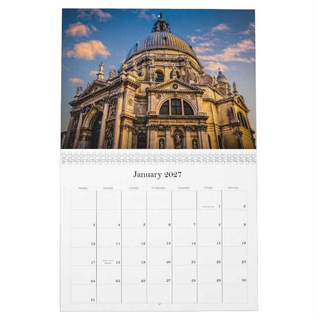 Venice 2014 Calendar (Jan 2027)