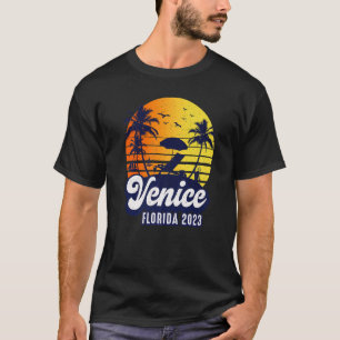 Venice 2023 Florida Sunset Beach Retro Premium T-Shirt