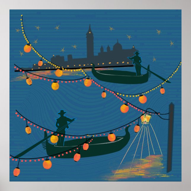 Venice at Night Poster (Front)