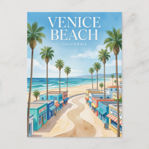 Venice Beach Boardwalk Los Angeles California Postcard