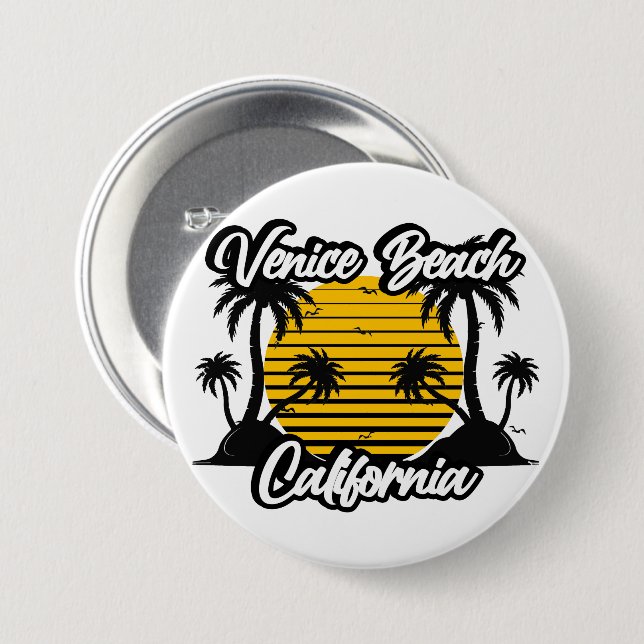 Venice Beach California 7.5 Cm Round Badge (Front & Back)