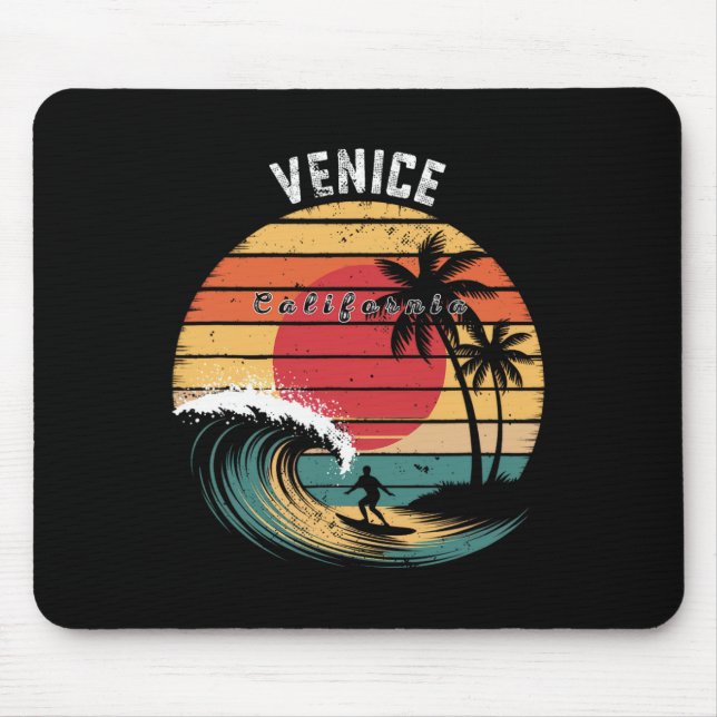 Venice Beach California Beach Surfing  Mouse Mat (Front)