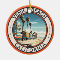 Venice Beach California Boardwalk Travel Art Retro