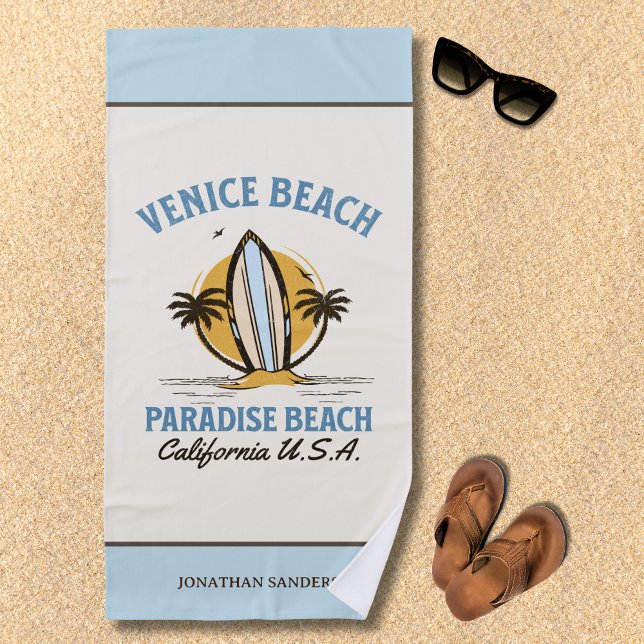 Venice Beach California Paradise Beach Beach Towel (Creator Uploaded)