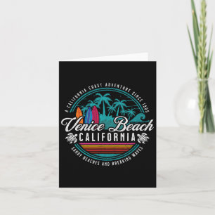 Venice Beach California Sandy Beaches Breaking Wav Card