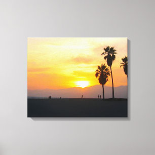 Venice Beach California Sunset Canvas Print