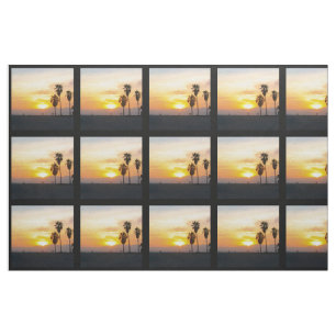 Venice Beach California Sunset Souvenir Fabric